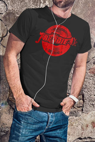 Freddie Records Est. 1969 T-Shirt (Black Tee w/ Red Print)