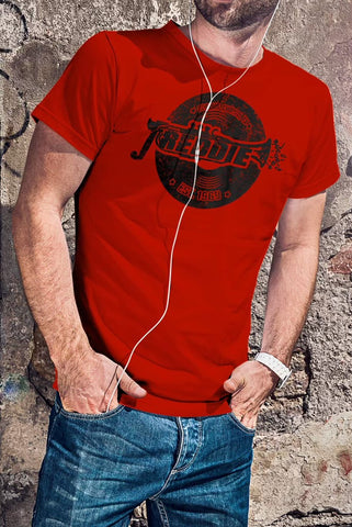Freddie Records Est. 1969 T-Shirt (Red Tee w/ Black Print)